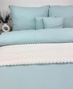 Mušelínové obliečky 140x200 mentolové – priedušné, mäkké, 100 % bavlna, na zips, pre citlivú pokožku