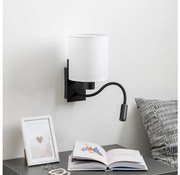 Brilagi - LED Nástenná lampa NUBILA 1xE27/25W/230V + LED/3W čierna/biela