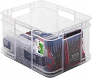 Keeeper 2. akosť - Úložný box pre domácnosť aj dielňu, BRUNO M, 16L, 35 x 27 x 21 cm, transparentný