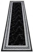 Koberec / Behúň GLOSS 2813 87 ramka, grécky - čierny / sivý