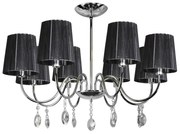 Luster na tyči SORENTO 8xE14/40W/230V čierna