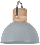 Šedé závesné kovové retro svetlo Fabriano Shiny grey - Ø 50*60 cm
