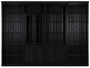 Hnedá knižnica z borovicového dreva 296x223 cm Anita – Støraa