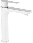 Laveo Raila, vysoká umývadlová batéria stojanková h-250, chrómová-biela, LAV-BLL_62ND