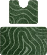 Sada kúpeľňových koberčekov SUPREME WAVES vlny, zelená