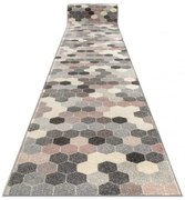 Behúň HEOS 78537 sivý / ružový / krém HEXAGON