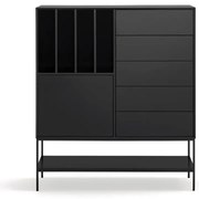 Čierna skrinka 120x140x45 cm Platt – Teulat