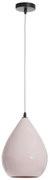 Ružová závesná porcelánová lampa Drop - Ø 21 * 29,5 cm