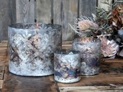 Champagne antik sklenený svietnik na čajovú sviečku Grindi - Ø 9*10 cm