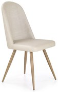 Jedálenská stolička Adel, krémová / prírodné drevo