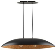 Luster na lanku GONDOLA 2xE27/60W/230V čierna/medená