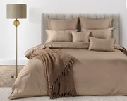 MAKOSATÉNOVÉ OBLIEČKY EVA MINGE ELEGANT1E 200X220 CM, 2 KS 70X80 CM SVETLOHNEDÉ