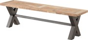 Lavička Moscal 160 x 40 x 46 cm black&natural:
