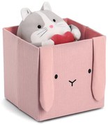 Zeller Present Úložné boxy na hračky, štvorcový tvar MUŠELÍN, ružová, 28x28x28