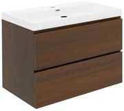 Kúpeľňová skrinka s umývadlom SAT B-Way 79x50x45 cm orech mat BWAY280NUTU4