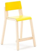Vysoká stolička DANTE, výška 500 mm, breza, laminát - žltá