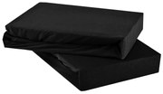 Plachta posteľná čierna jersey EMI, Plachta 90 (100)x200