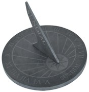 Slnečné hodiny Marcus, 16,5x24,5 cm, bridlica, sivá