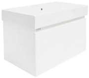 Kúpeľňová skrinka s umývadlom Naturel Savona 78x43x44,8 cm biela lesk SAVONA80BISAT