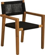 Čierna drevená záhradná stolička Anzio – House Nordic