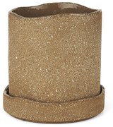 Ferm Living Kvetináč s podmiskou Uneru Recycled Ceramic 13 cm