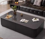 LuxuryForm DESIGN Konferenčný stolík ASTON 120 × 60 × 36 cm – čierny s tmavou doskou