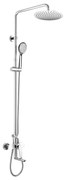 Mereo Mereo, Vaňová batéria s hlavovou guľatou slim sprchou, nerez, MER-CBE60101SCE