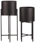 Autronic BONTEC Stojan - kovový, okrúhly, čierny mat, cena za sadu 2 ks Farba: Čierna