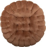 Hnedý dekoratívny vankúš v tvare okrúhle sušienky - Ø 38*5 cm