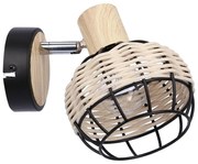 Čierno-krémové nástenné svietidlo ø 12 cm Tajga – Candellux Lighting