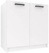 Kuchynská skrinka Belini drezová 80 cm biely mat bez pracovnej dosky  TOR SDZ80/0/WT/WT/0/B1