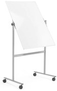Biela magnetická tabuľa s kolieskami DORIS, obojstranná, 1005x1205 mm