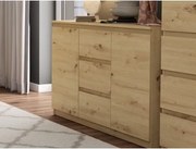 Komoda se 3 zásuvkami Carlos, dub artisan, 120 cm%