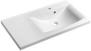 Sapho Sapho, LUCIOLA umývadlo 90x48cm, liaty mramor, biela, pravé, 50094