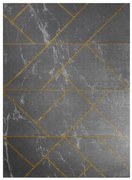 Dywany Łuszczów, Kusový koberec Emerald geometric 1012 grey and gold, 80x150, šedá, chodba / predsieň