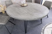 Okrúhly jedálenský stôl z masívu Scorpion Mango šedý 120cm