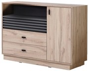 Komoda Allmo AL7 dub estana svetlý/antracit