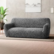 Bielastické poťahy GLORIA šedá trojkreslo (š. 170 - 220 cm)