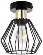 Stropné svietidlo Nuvola 5, 1x čierne drôtené tienidlo, g