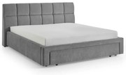 Sivá čalúnená dvojlôžková posteľ bez roštu 180x200 cm Canyon – Meise Möbel