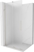 Mexen Velar, sprchová zástena s posuvnými dverami Walk-in 70 x 200 cm, 8mm sklo námraza, brúsená oceľ, 871-070-000-33-97