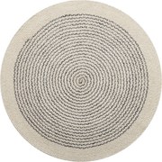 Ručne viazaný kusový koberec Orba J-49 Natural kruh, 120x120 (priemer) kruh, biela, chodba / predsieň, Diamond Carpets India