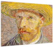 Obraz - Vincent van Gogh, Self-Portrait with a Straw Hat (The Potato Peeler), reprodukcia (70x50 cm)