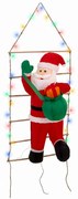 LED nafukovací Mikuláš na rebríku 145 cm