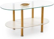 Konferenčný stolík Swansea, mramor / zlatá