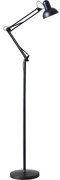 Kobi Flexibilná stojacia lampa AURIQ 1xE27/60W/230V 184 cm čierna KB0462