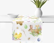 Goldea veľkonočný behúň na stôl teflónový - symboly veľkej noci 20x120 cm