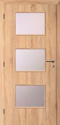 Solodoor Interiérové dvere Etta 6, 60 L, 650 × 1 985 mm, fólia, ľavé, dub Mystic, presklené