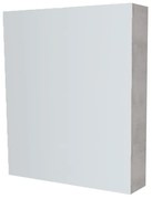 Mereo, Mereo Kúpeľňová zrkadlová skrinka 60 cm, galerka, 1x dvierka ľavá, Multidecor, Chromix strieborný, MER-CN798G61ACST