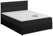 Manželská posteľ Boxspring 140x200 cm Mimosa Comfort melirovaná čierna + čierna) (s roštom a matracom). Akcia -20%. Vlastná spoľahlivá doprava až k Vám domov. 1056229